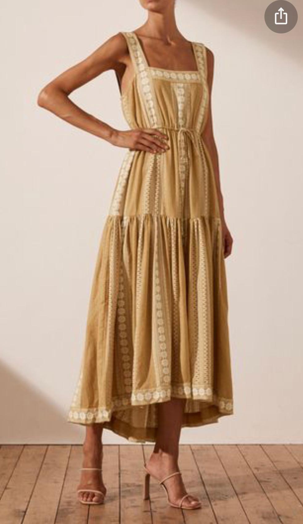 Shona Joy Leela square neck midi dress Size 8 - Image 1