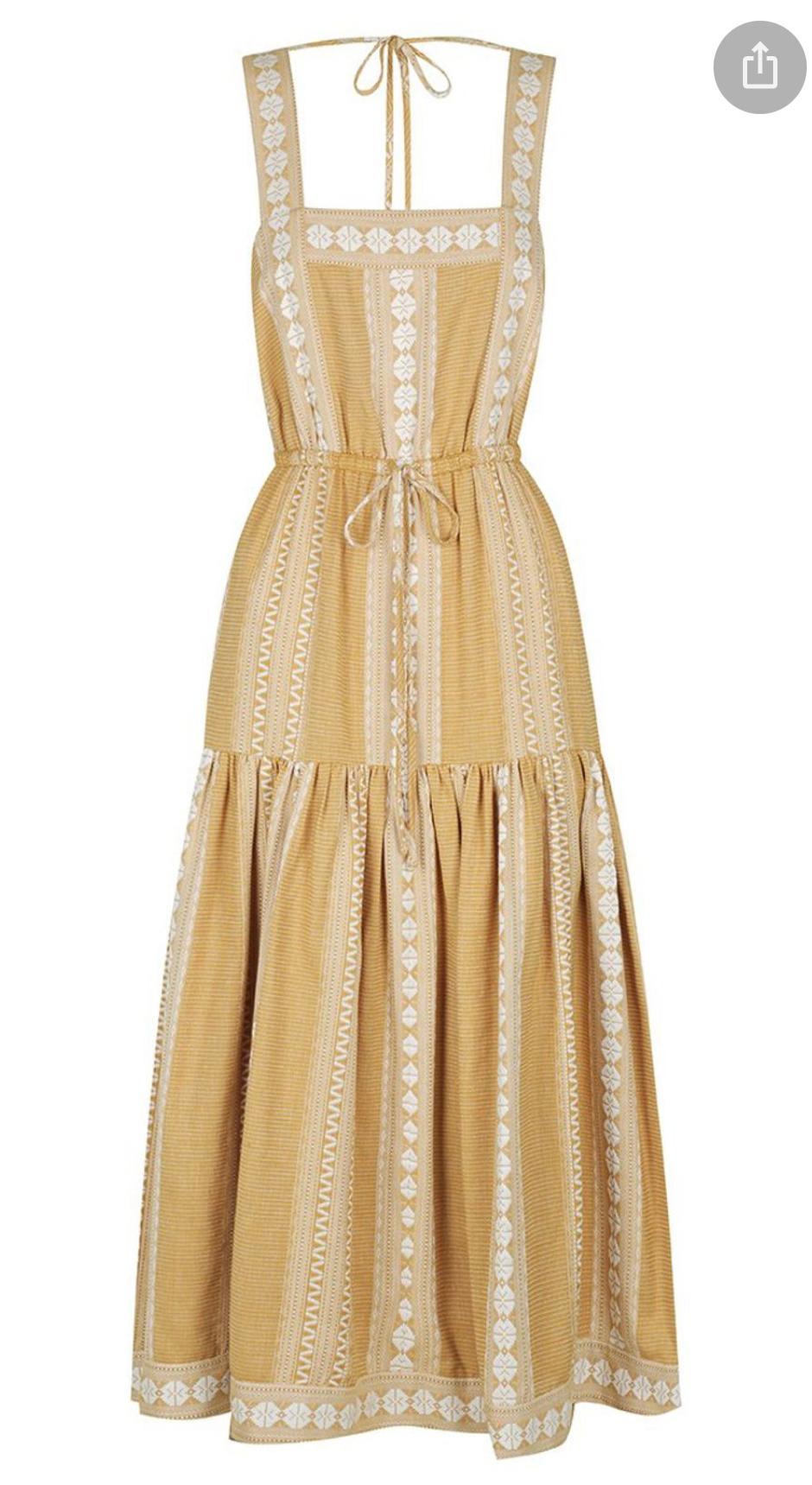 Shona Joy Leela square neck midi dress Size 8 for rent on The Volte - main image