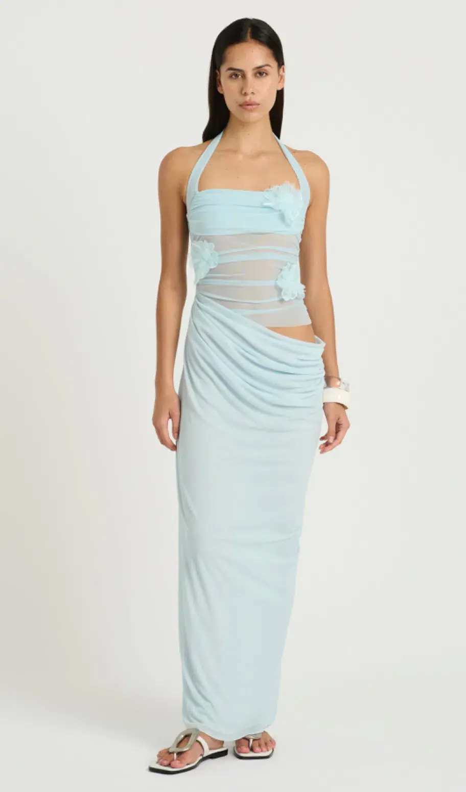 Benni Florence Maxi Dress in Fresh Mint Blue AU 6 - Image 4