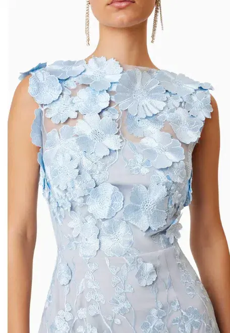 Elliatt Light Blue Selene Cocktail Midi Dress for rent on The Volte - main image