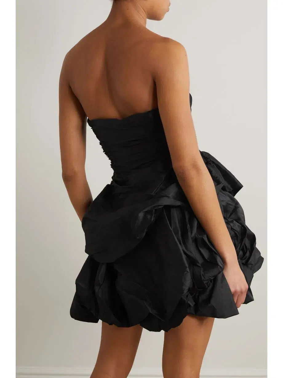 AJE DAYBREAK STRAPLESS MINI DRESS IN BLACK SIZE 12 - Image 3