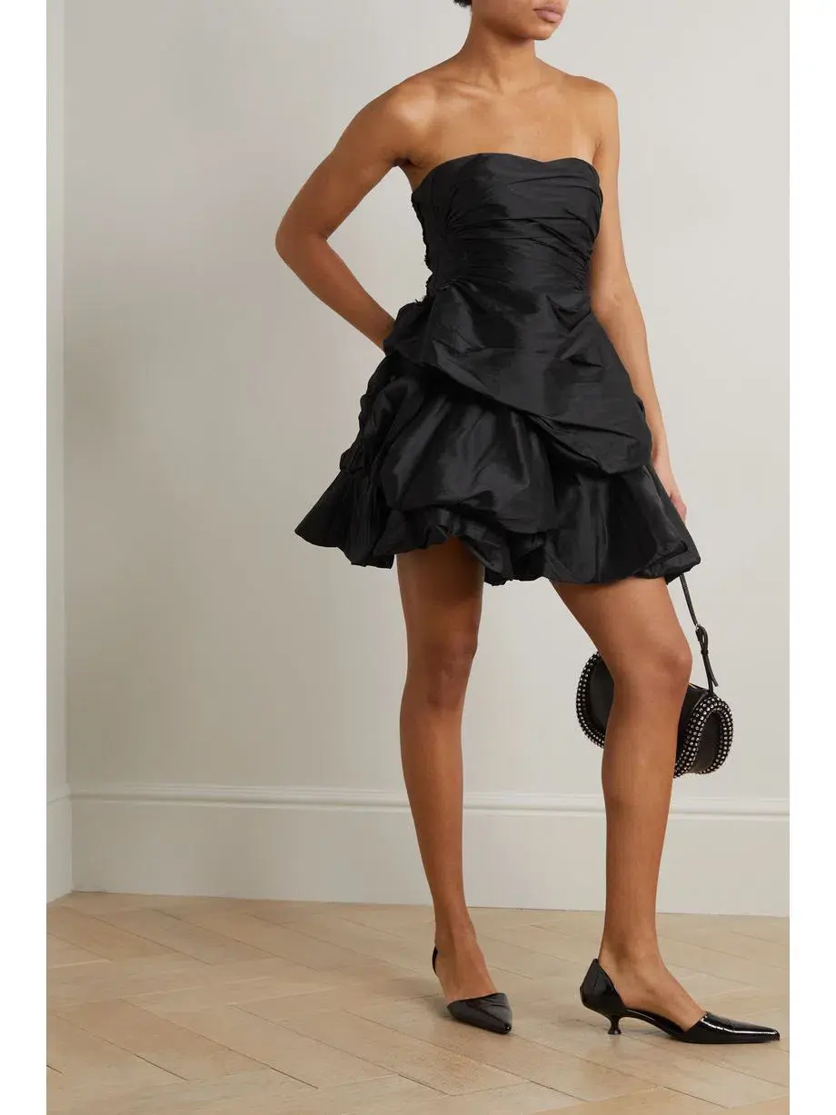 AJE DAYBREAK STRAPLESS MINI DRESS IN BLACK SIZE 12 - Image 2