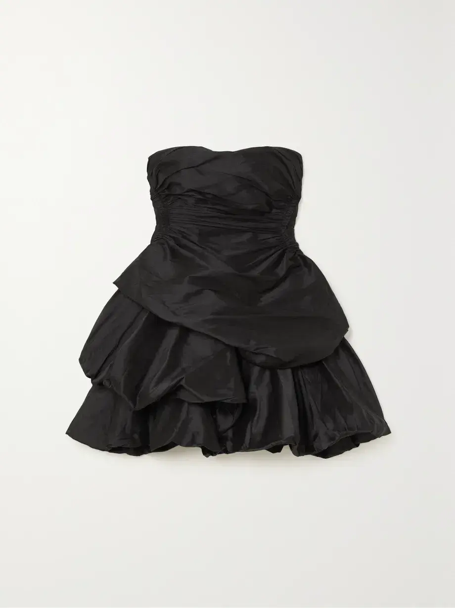 AJE DAYBREAK STRAPLESS MINI DRESS IN BLACK SIZE 12 for rent on The Volte - main image