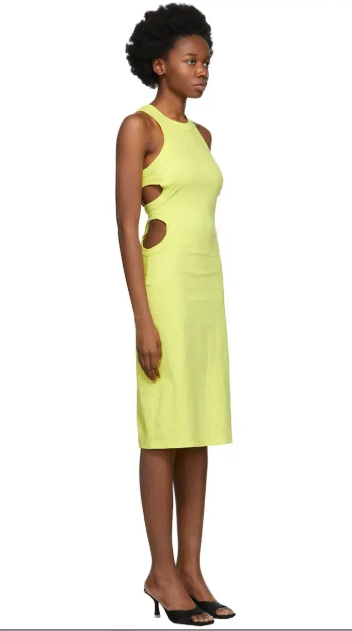Jersey Tank Dress Neon Green - Image 2