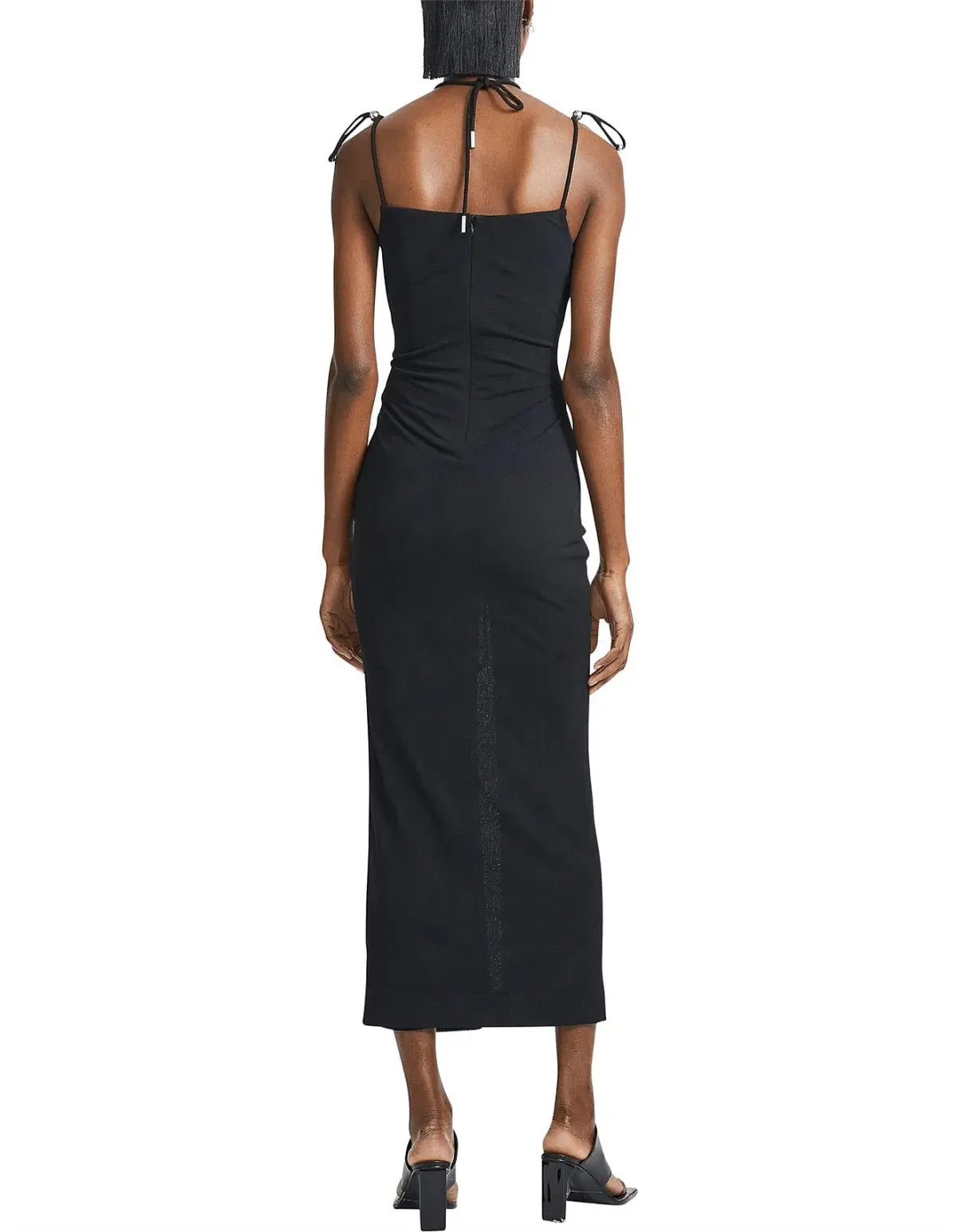 Dion Lee Gathered Butterfly Dress Black - Image 2