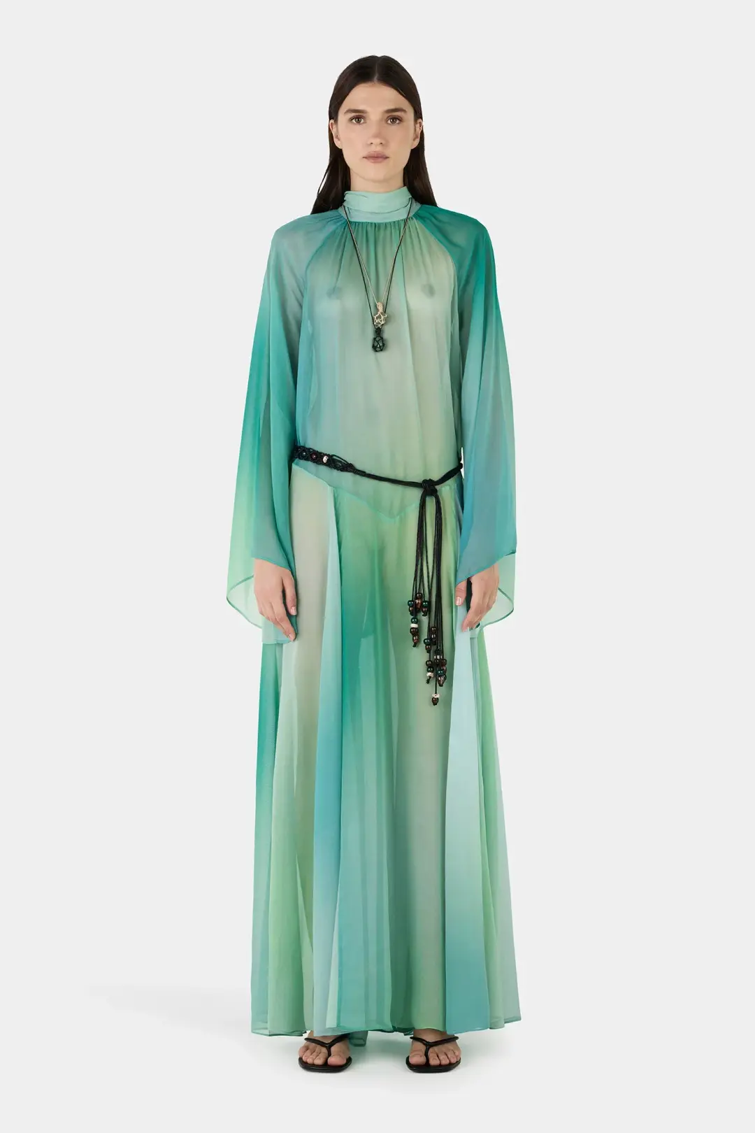 Hansen And Gretel Olympia Maxi Dress Aura Nude Size 10 for rent on The Volte - main image