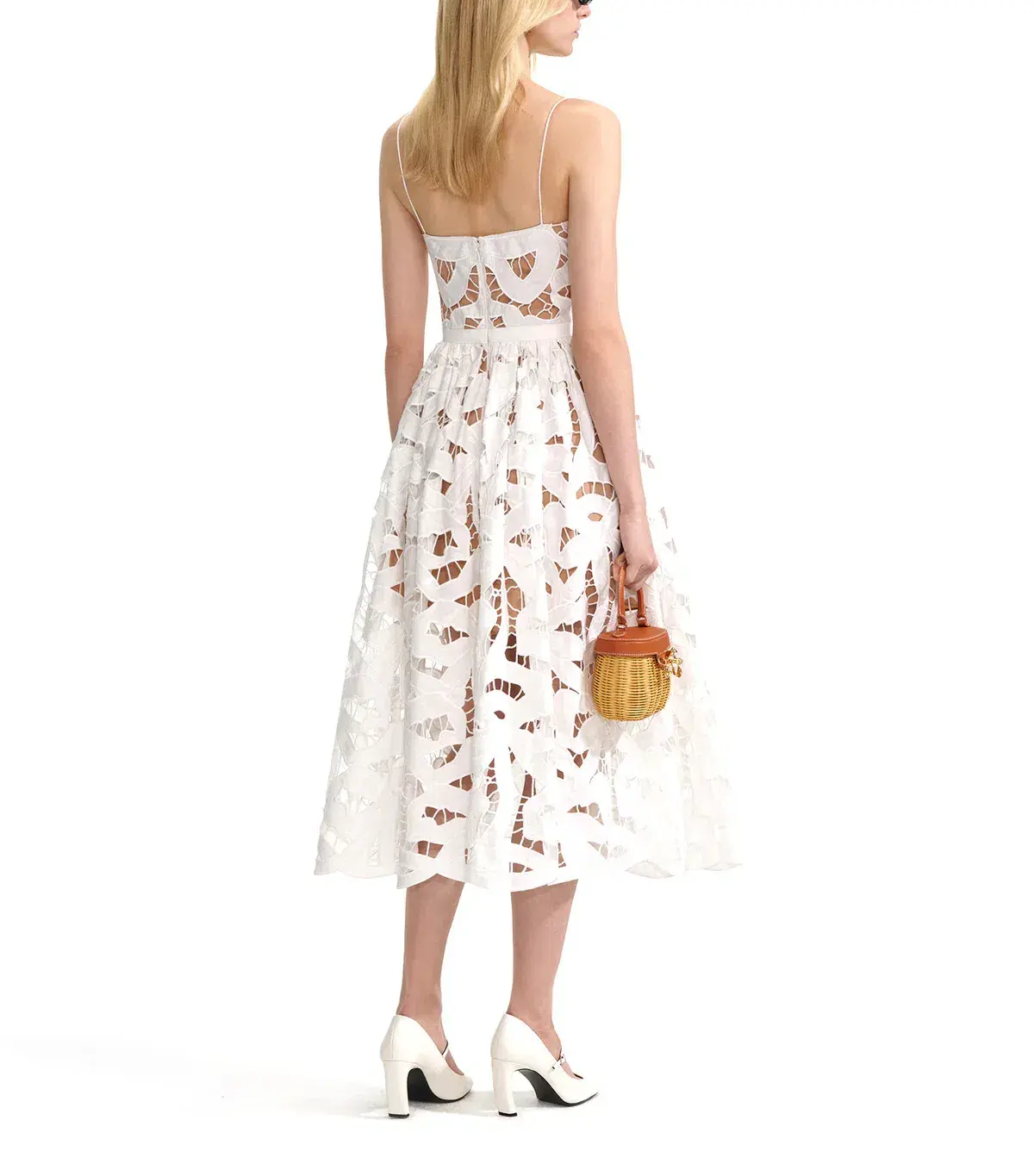 Self Portrait Bow Embroidered Midi Dress - Image 2