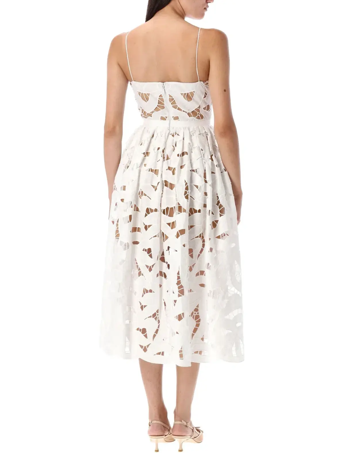 Self Portrait Bow Embroidered Midi Dress - Image 3
