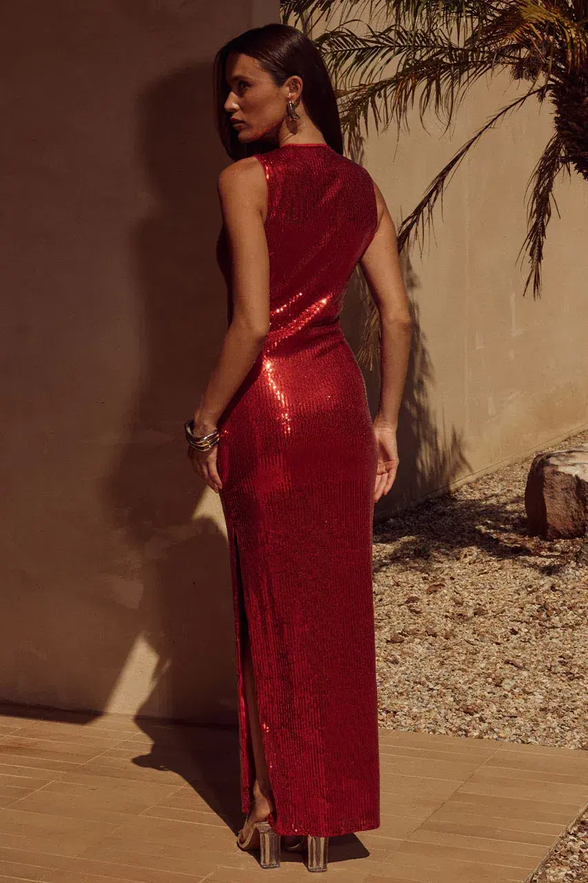 Blaise Maxi Dress Red - Image 2