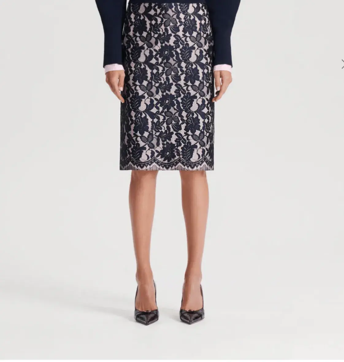 Navy Pink French Lace Set - Image 2