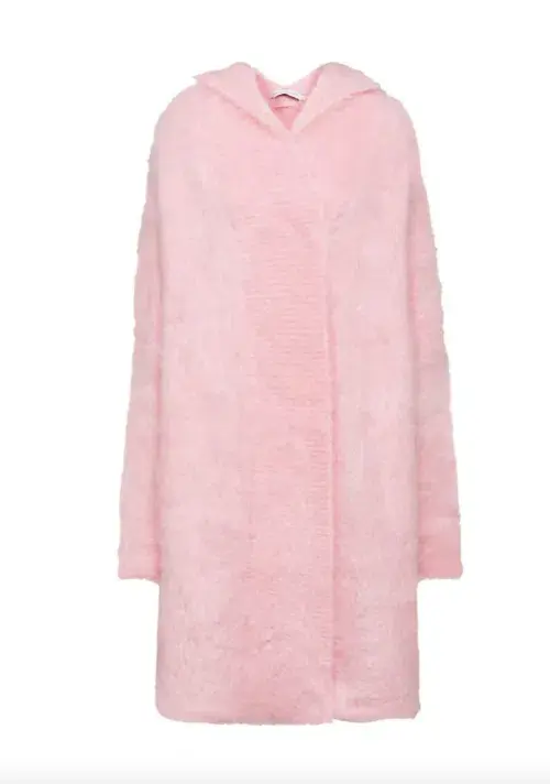 Brushed Mohair Cardigan Pink - Image 1