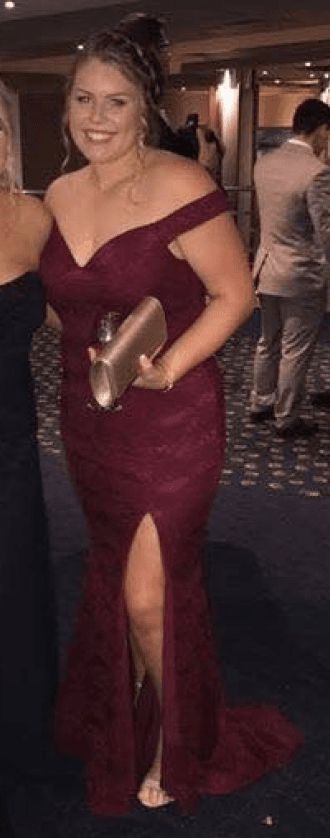 Jadore Burgundy Lace Formal Dress size 16 for rent on The Volte - main image