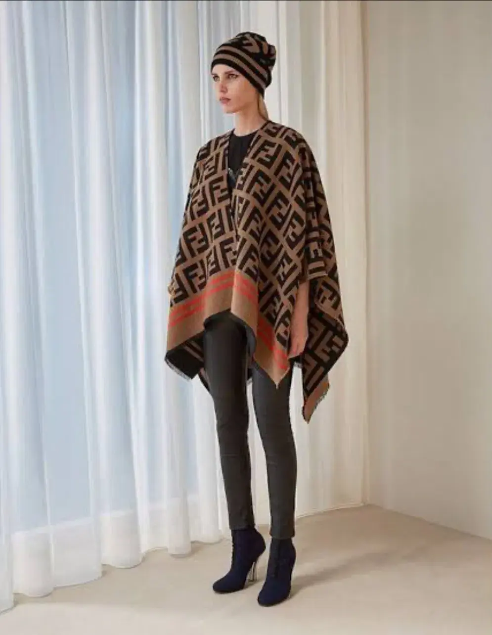 FF Poncho Multi Colour Wool and Silk - Image 1