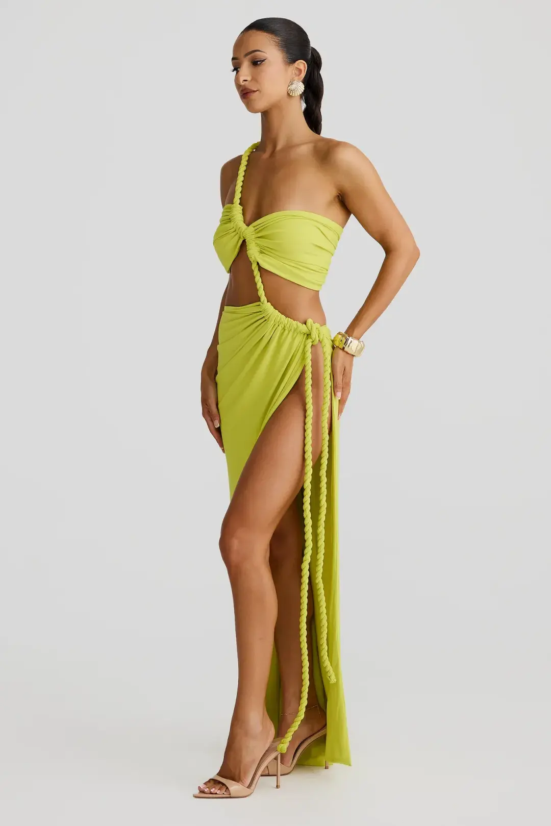Zamara Chartreuse dress for rent on The Volte - main image