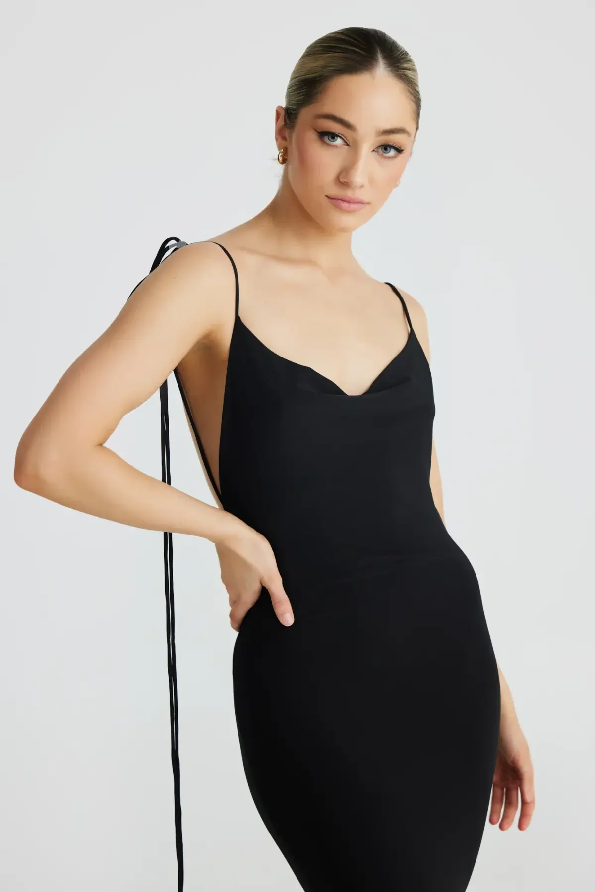 Christina Black Mermaid Gown - Image 2