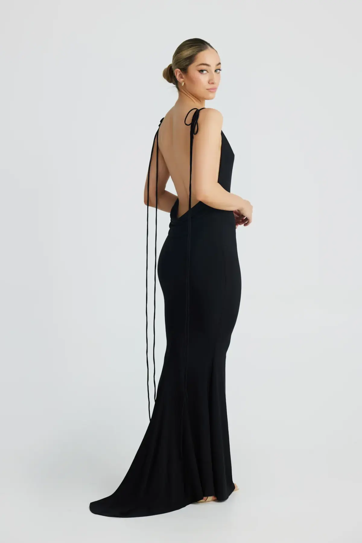 Christina Black Mermaid Gown - Image 4