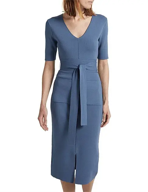 Amara milano pencil dress blue for rent on The Volte - main image