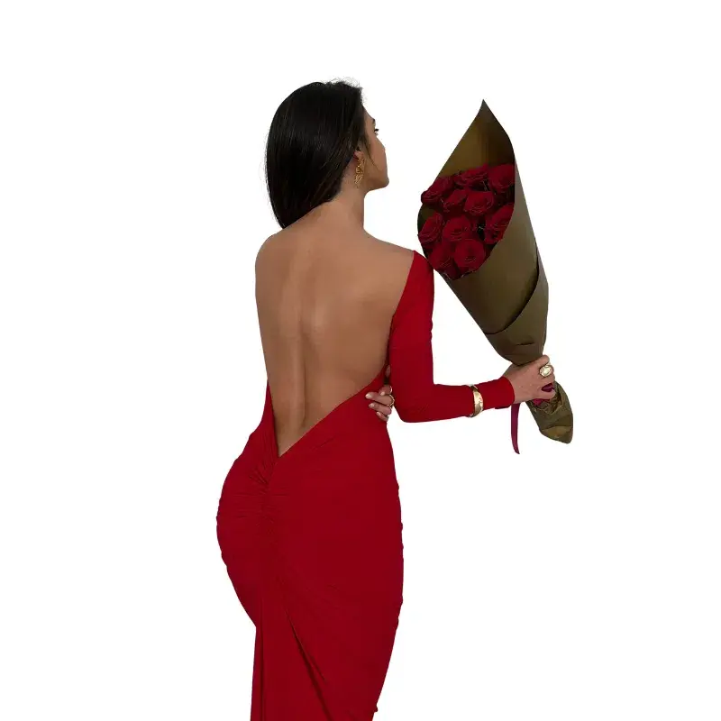 Camila Red Dress - Image 4