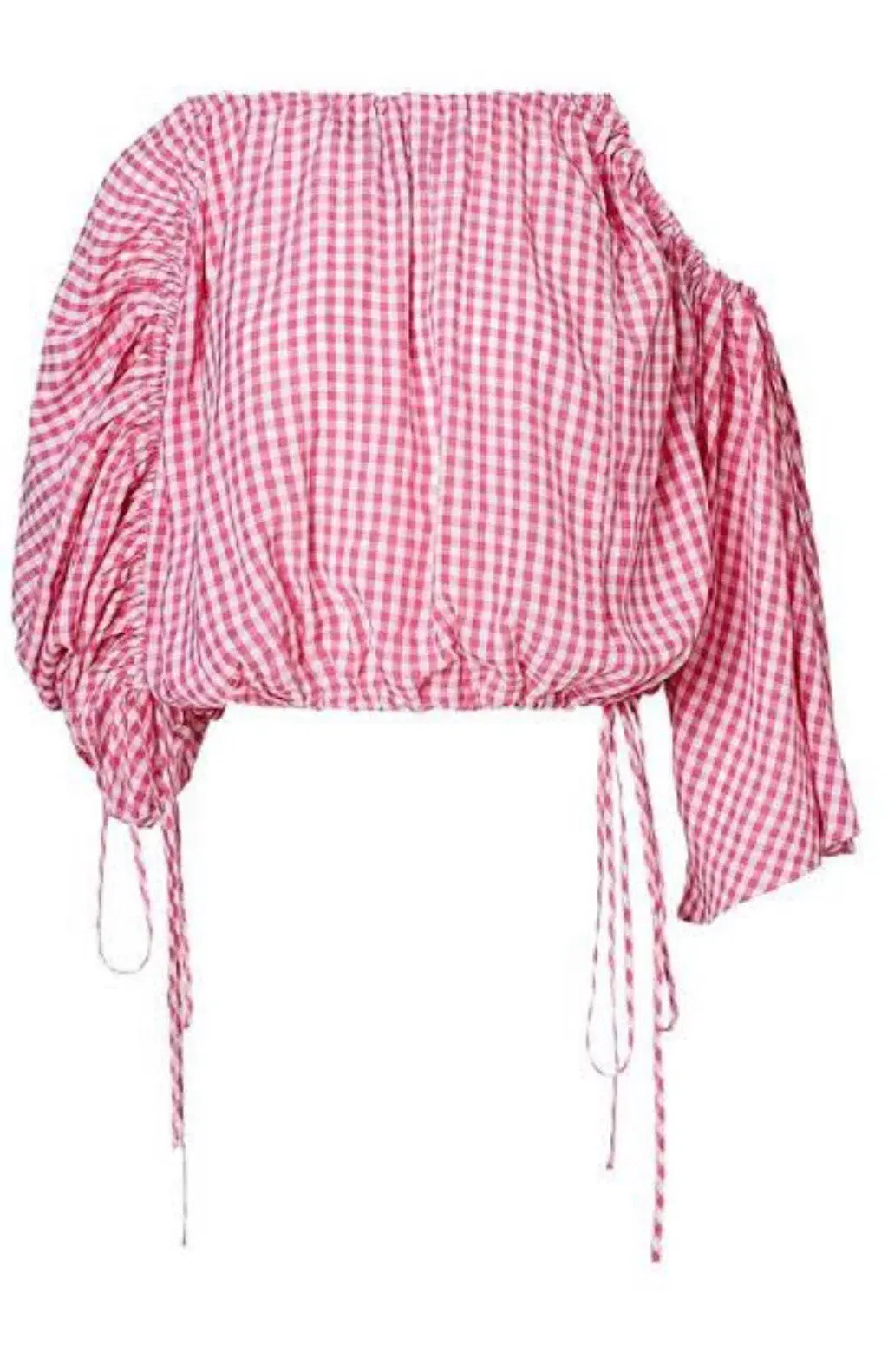 Raspberry Gingham Drawcord Set - Image 2