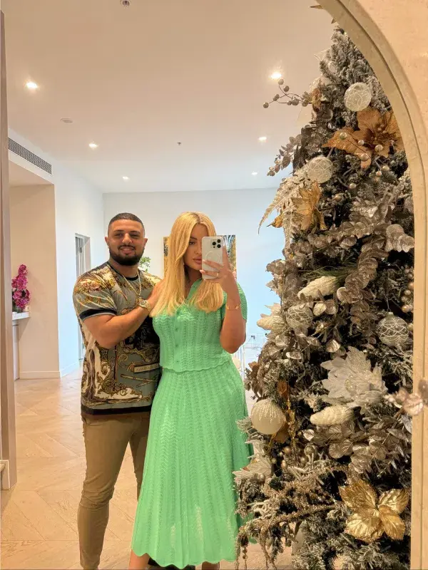 Pleat Lace Shirt Green Set for rent on The Volte - main image