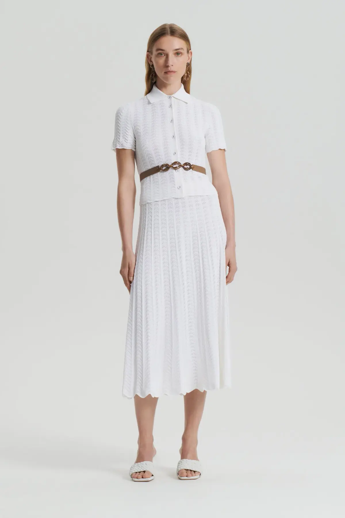 Pleat Lace White Set - Image 1