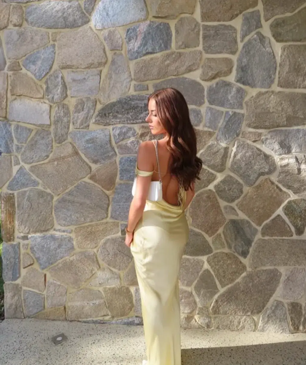 Tatiana Gown Yellow size 0  for rent on The Volte - main image