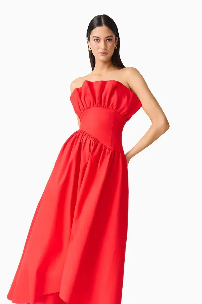 ELLIATT LAUREL SLEEVELESS MAXI DRESS IN RED SIZE 8 - Image 3