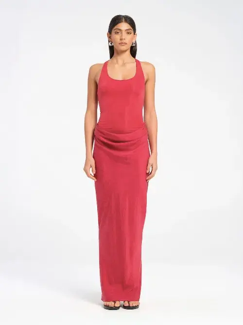 Benni Jade Maxi Dress in Scarlet for rent on The Volte - main image