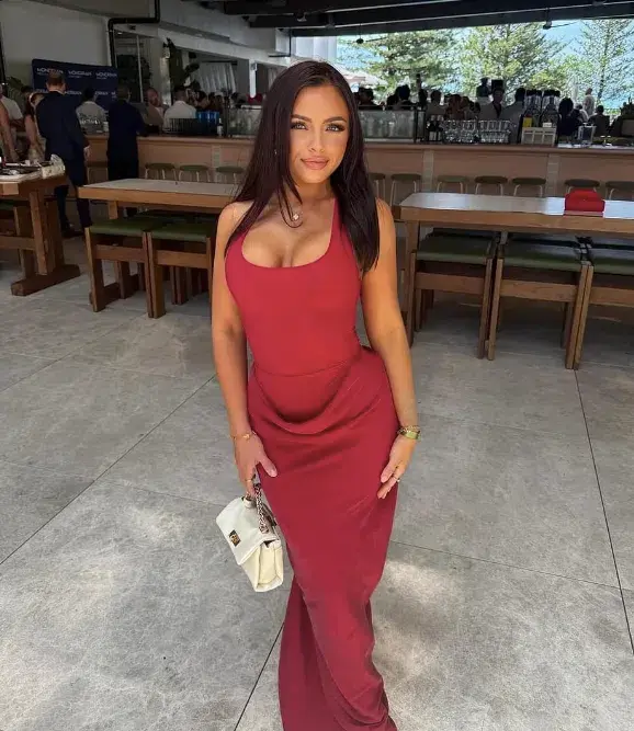 Benni Jade Maxi Dress in Scarlet for rent on The Volte - main image