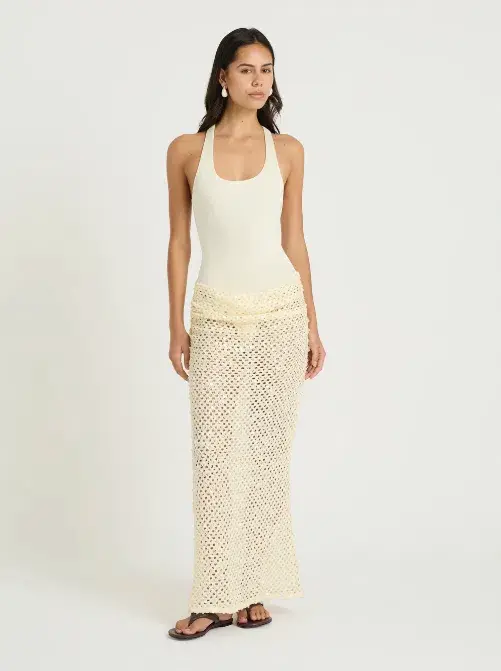 Benni Ariel Maxi Dress in Shell for rent on The Volte - main image