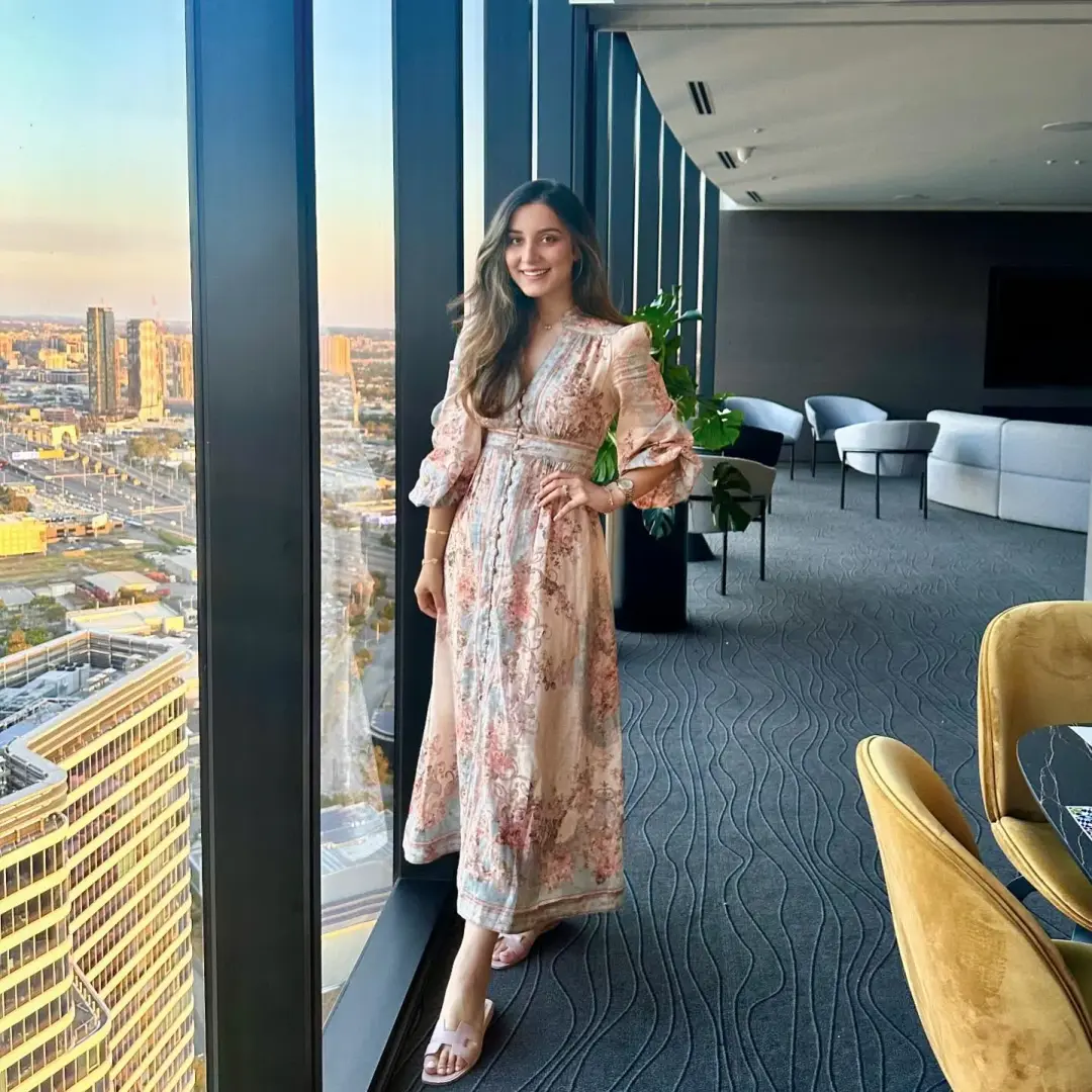 Zimmermann August Plunge Midi Dress in Sky Blue Size 1 / AU 10 for rent on The Volte - main image