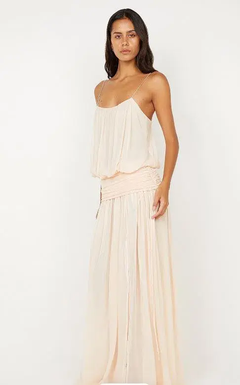 Bec and Bridge Camille Blouson Dress in Peach Size 8 - Image 3