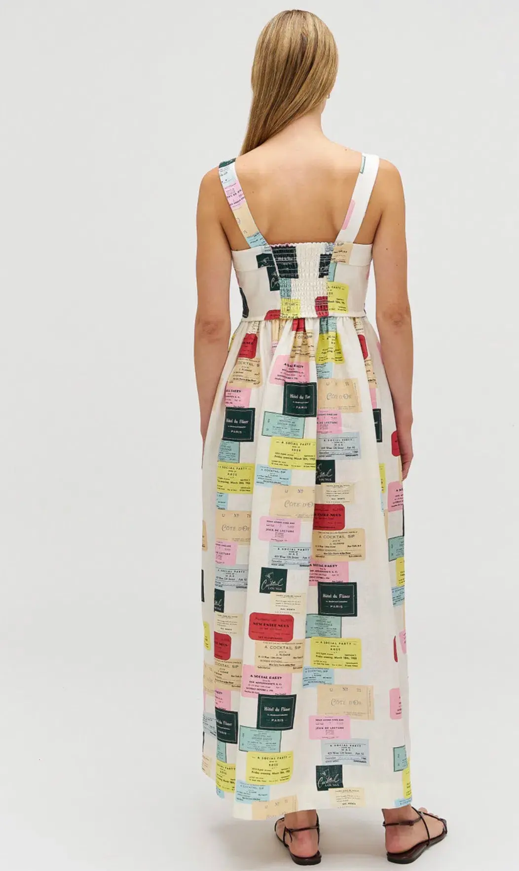 Oroton Invitation Print Sun Dress Sz z8 for rent on The Volte - main image