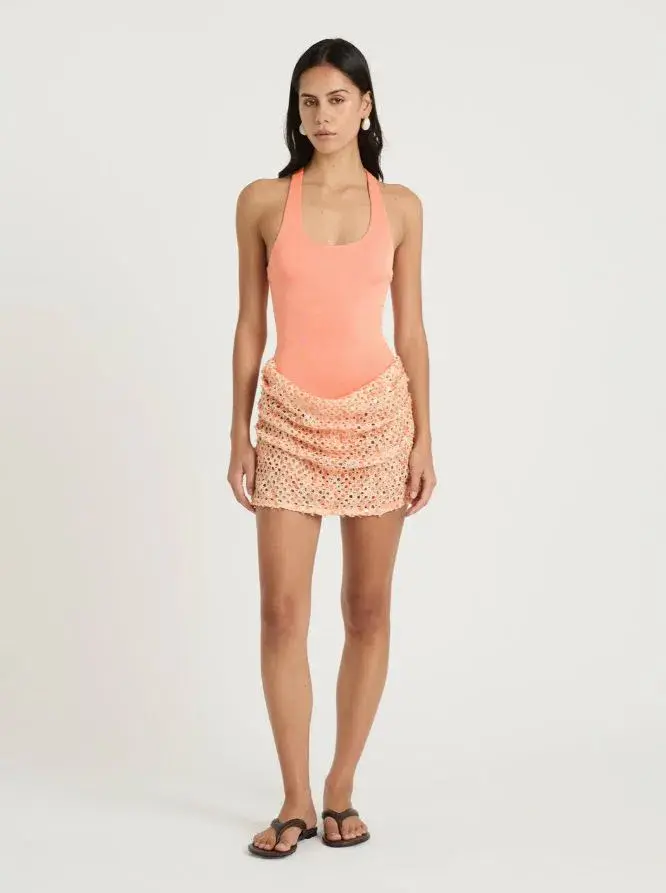 Benni Ariel Mini Dress In Aperol Size 8 - Image 1