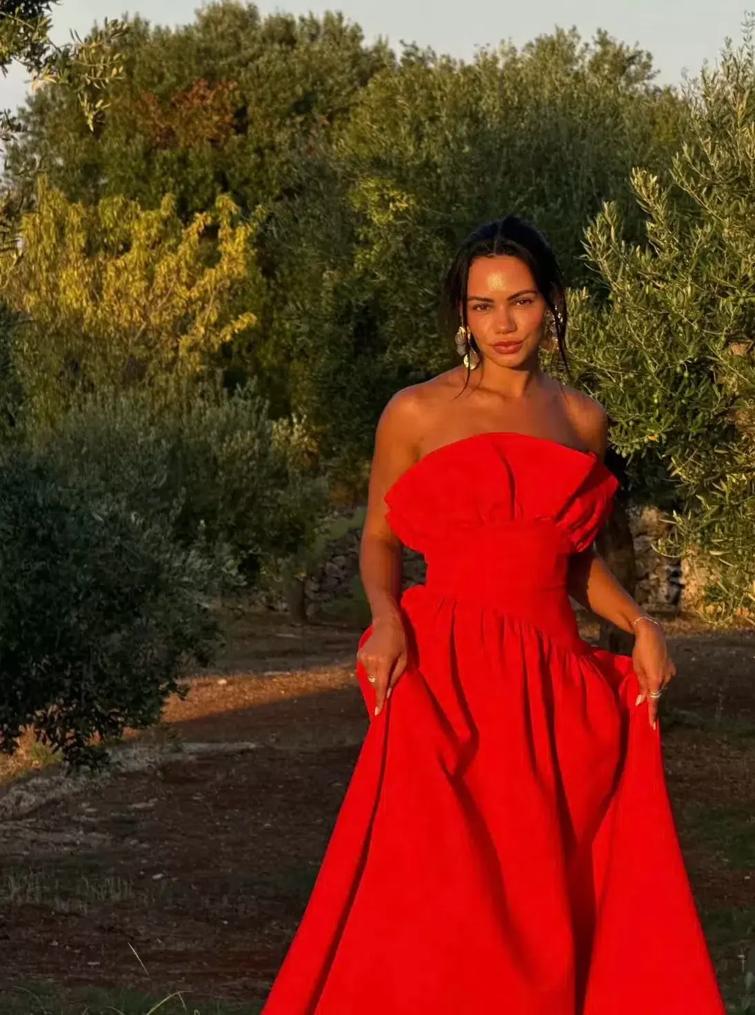 ELLIATT LAUREL SLEEVELESS MAXI DRESS IN RED SIZE 10 - Image 7