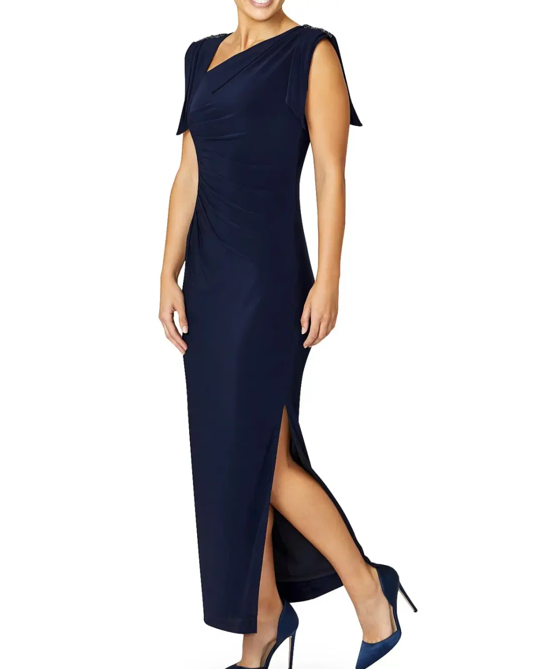 Anthea Crawford HEBE SAPPHIRE JERSEY GOWN for rent on The Volte - main image