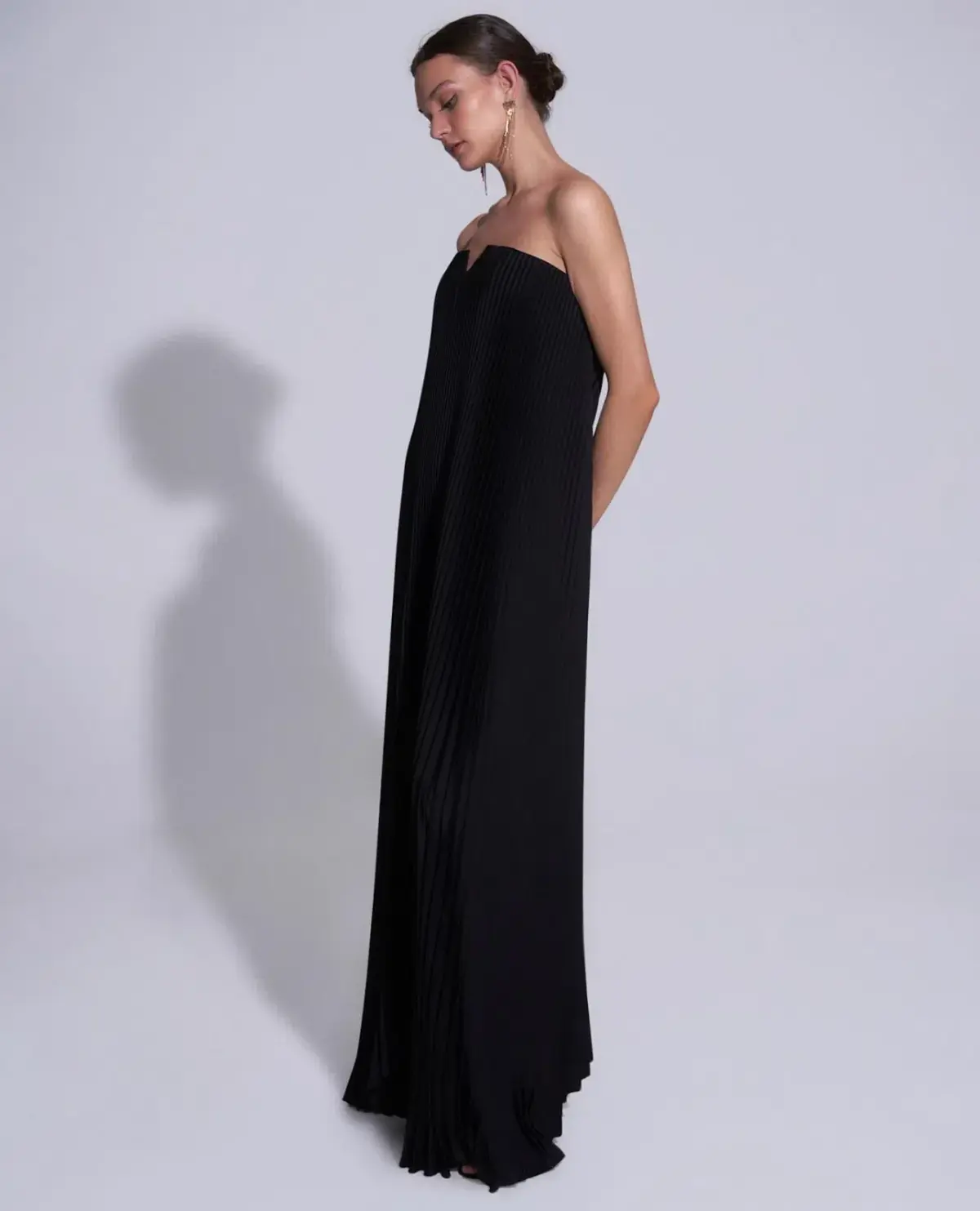 L’Idee Black Tie Gown in Noir Size 10 - Image 2