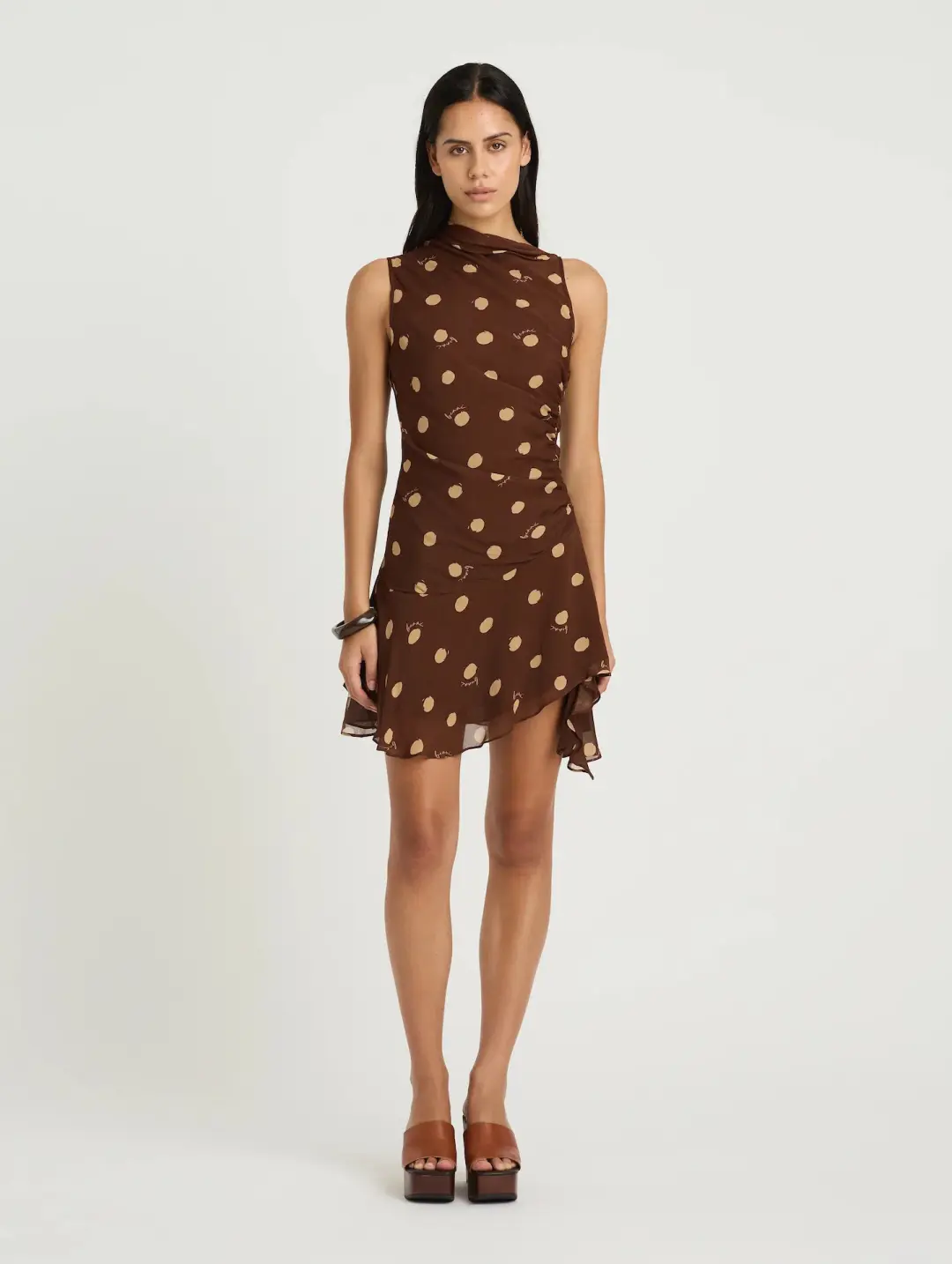 Benni Dario Asym Mini / Brown Polka / Size 12 for rent on The Volte - main image