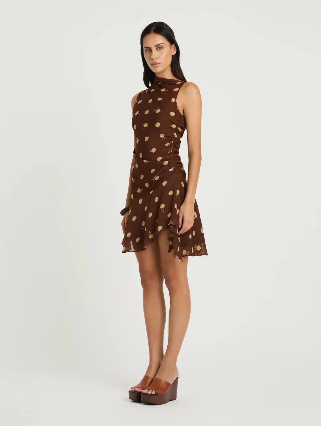 Benni Dario Asym Mini / Brown Polka / Size 12 for rent on The Volte - main image