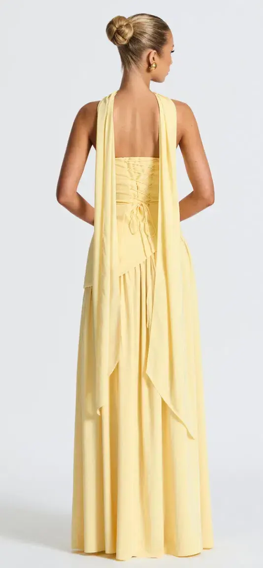 Maliyah Maxi Dress Lemon - Image 3