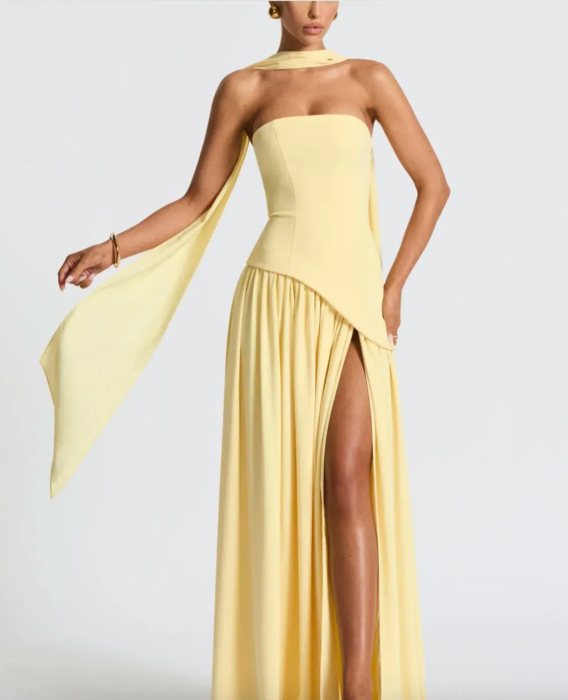 Maliyah Maxi Dress Lemon - Image 2