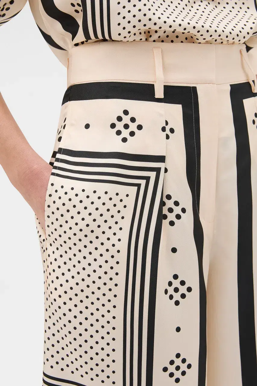 SPOT SCARF PRINT CULOTT - Image 4