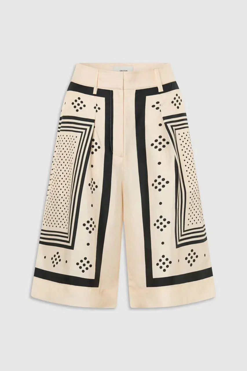 SPOT SCARF PRINT CULOTT - Image 1