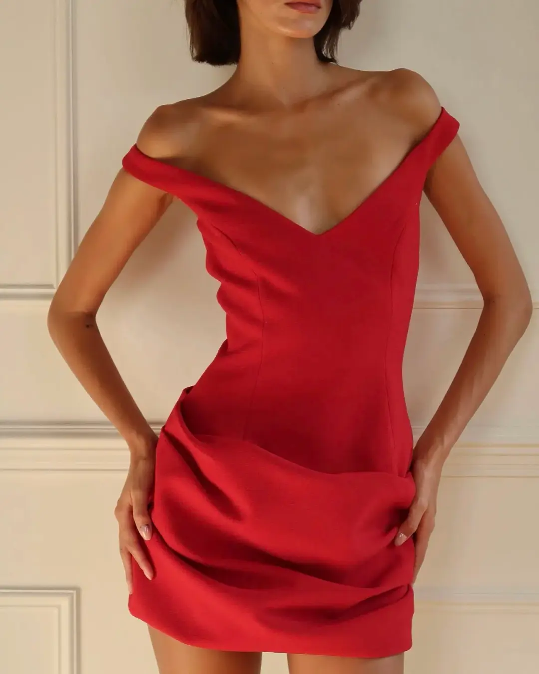 Arcina Ori Avery Mini Dress Red XS for rent on The Volte - main image