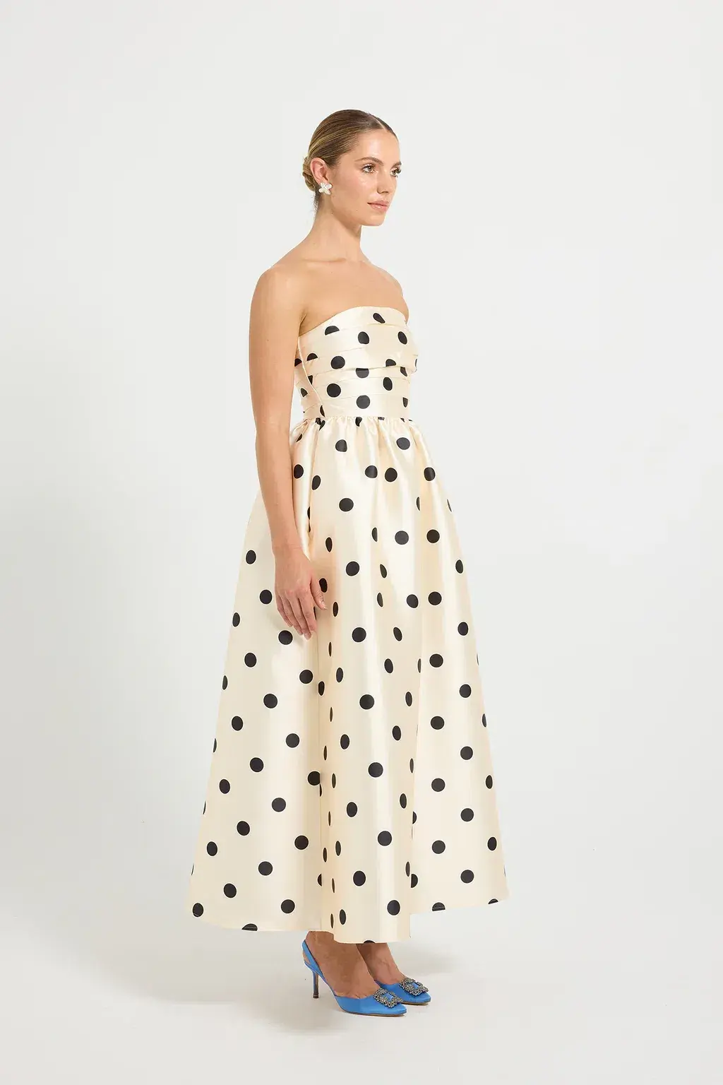 Pasduchas Dottie Midi Dress Cream/Black - Image 2