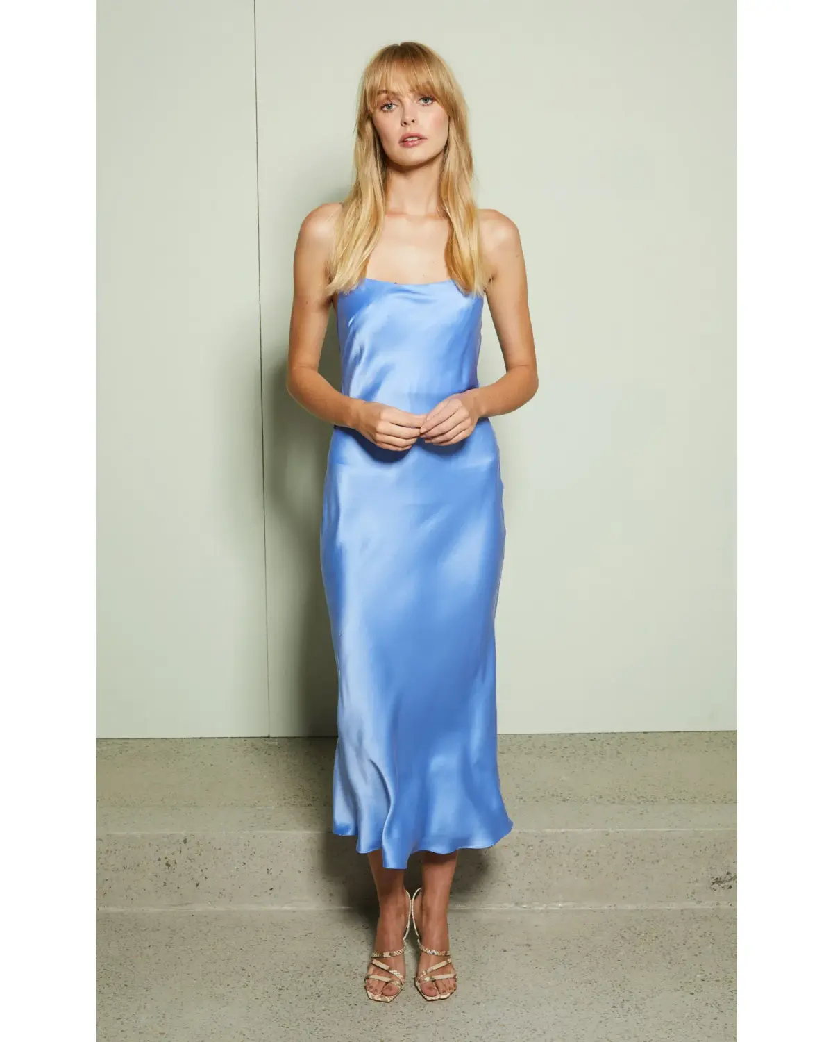 Bec & Bridge Classic Midi Dress Blue Size AU 6 - Image 1