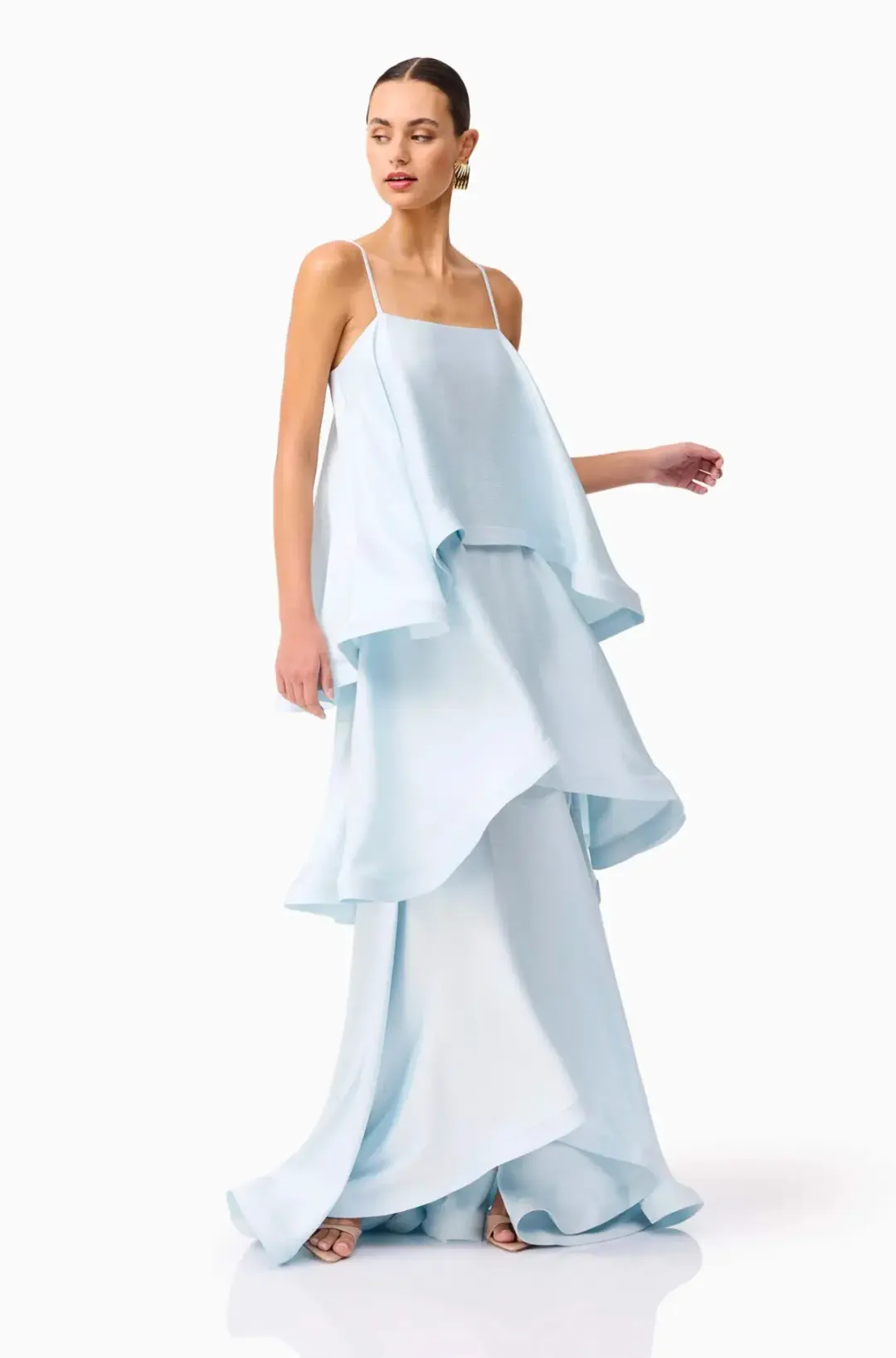 Elliatt Tilly Tiered Maxi Dress in Blue Size S / AU 8 for rent on The Volte - main image