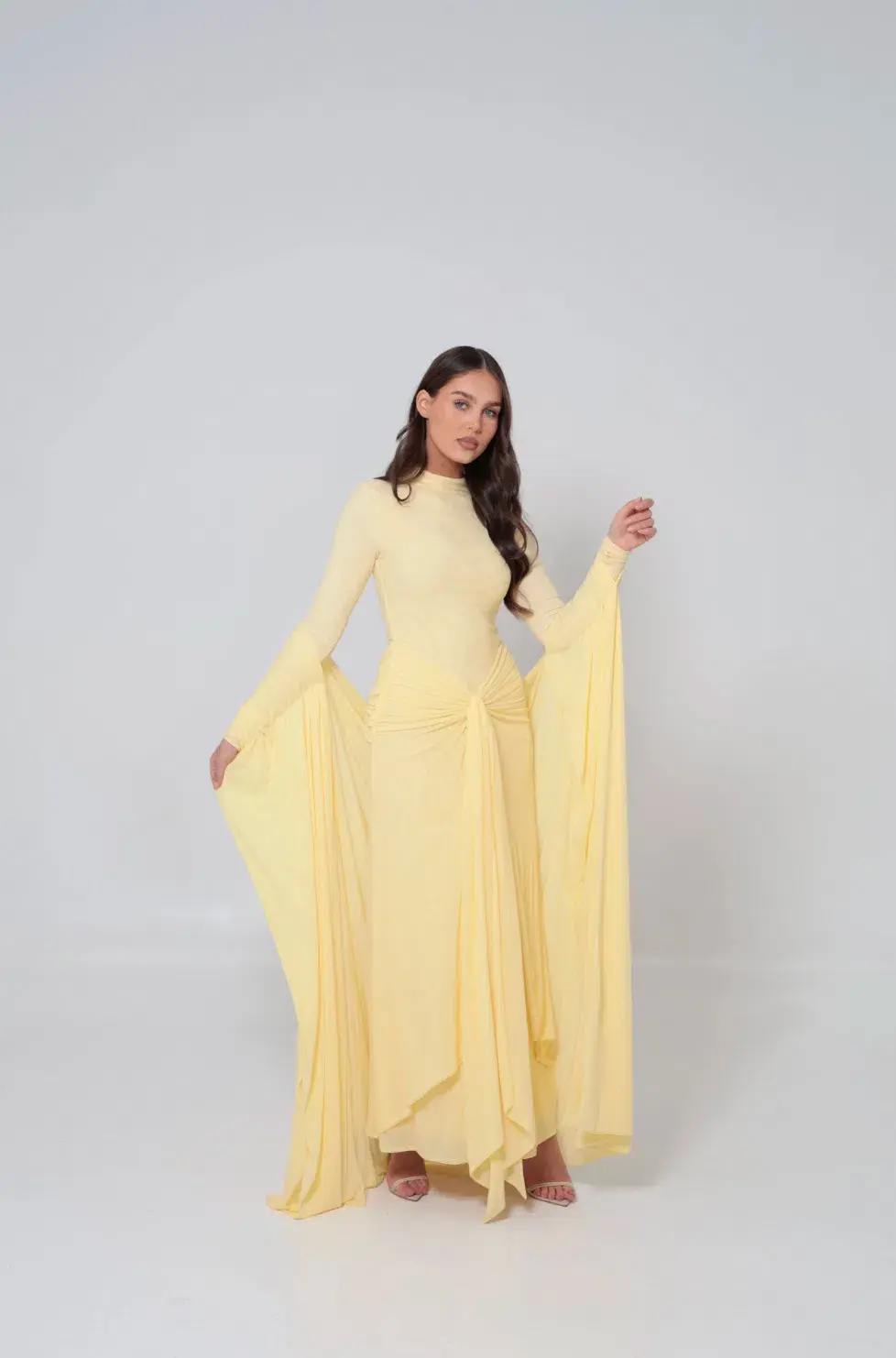 Alaía Muse Azalea Cape Dress in Yellow Size S / AU 8 - Image 7