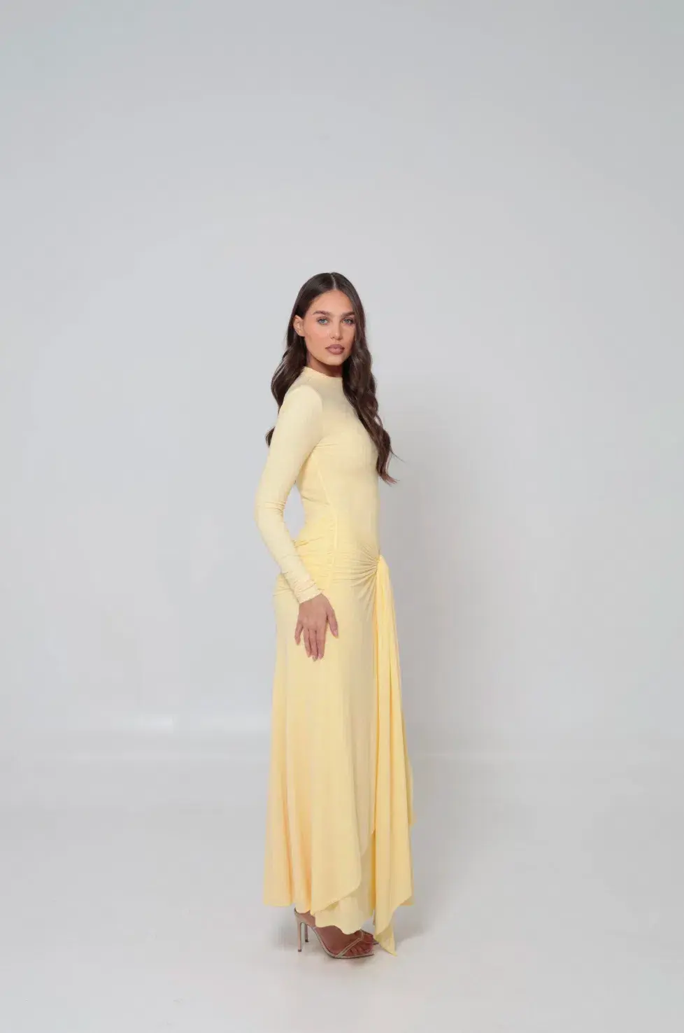 Alaía Muse Azalea Cape Dress in Yellow Size S / AU 8 - Image 3