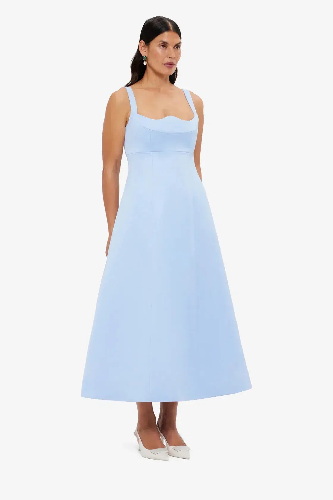 Leo Lin Odette Midi Dress; Sky blue; size 10 - Image 6
